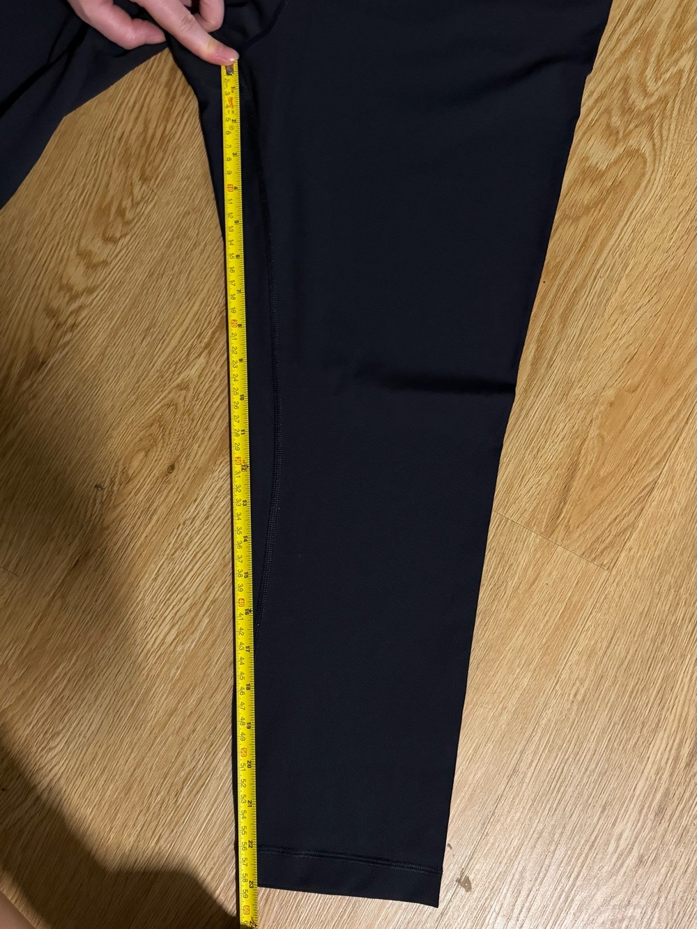 Lululemon Black Cropped Leggings – 23” Inseam with Reflective Logo size 12 - Picture 6 of 6